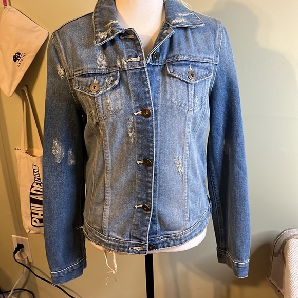 Carmar distressed denim jacket - Picture 1 of 17